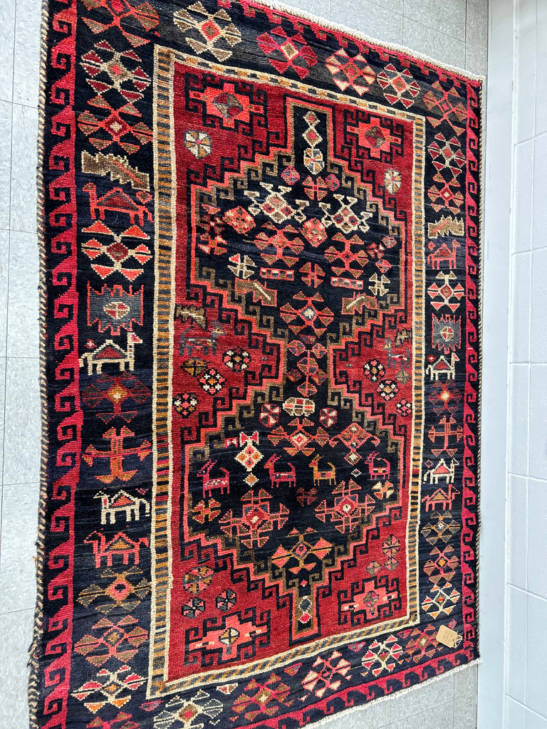 Vintage Persian Bakhtiari rug