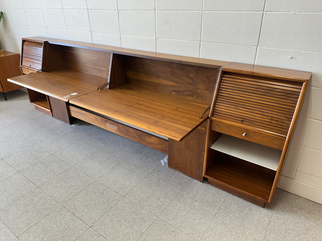 KING walnut bed