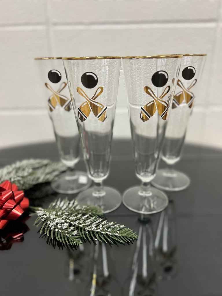 Bowling beer glass set