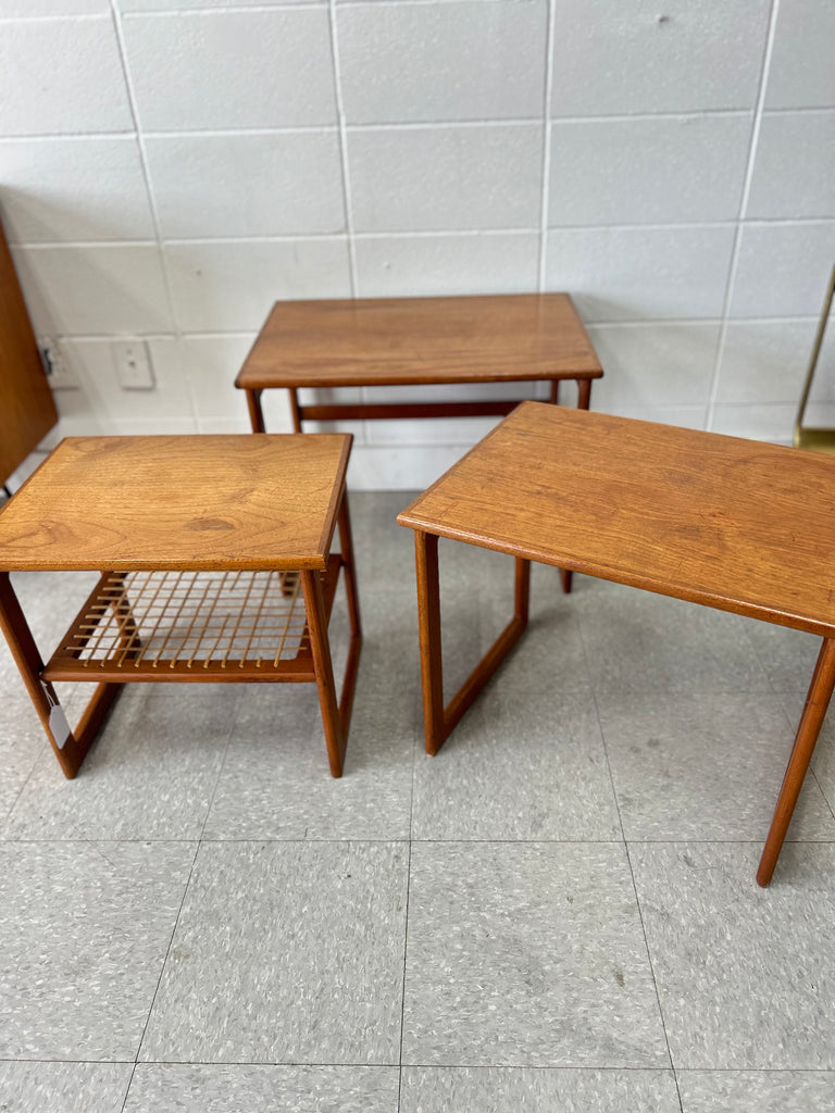 Teak nesting table set