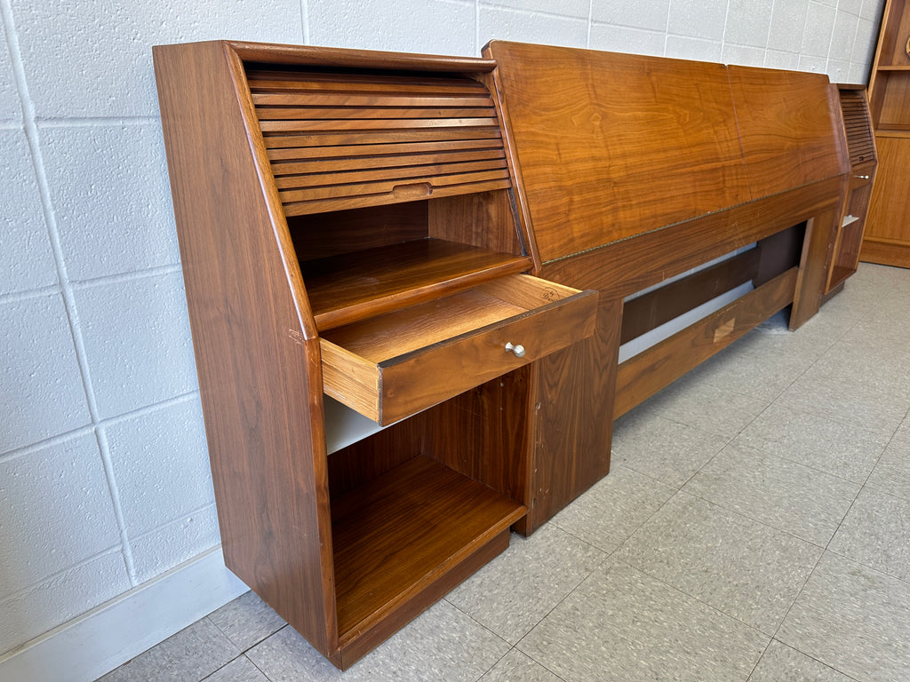 KING walnut bed