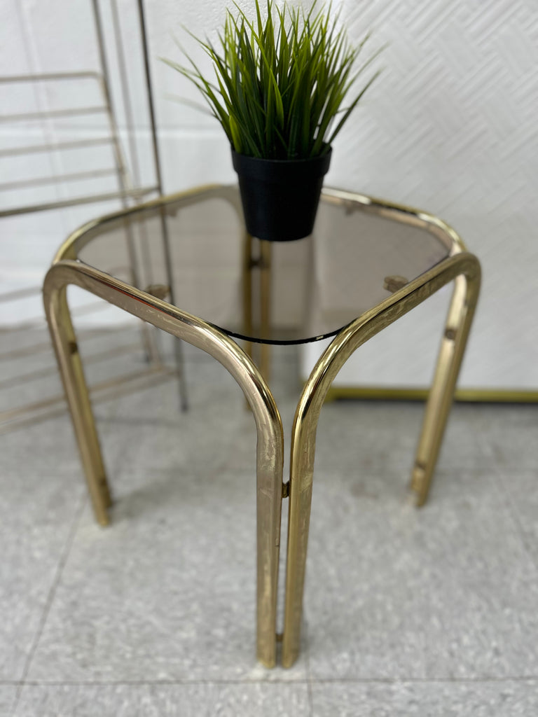 Brass side table