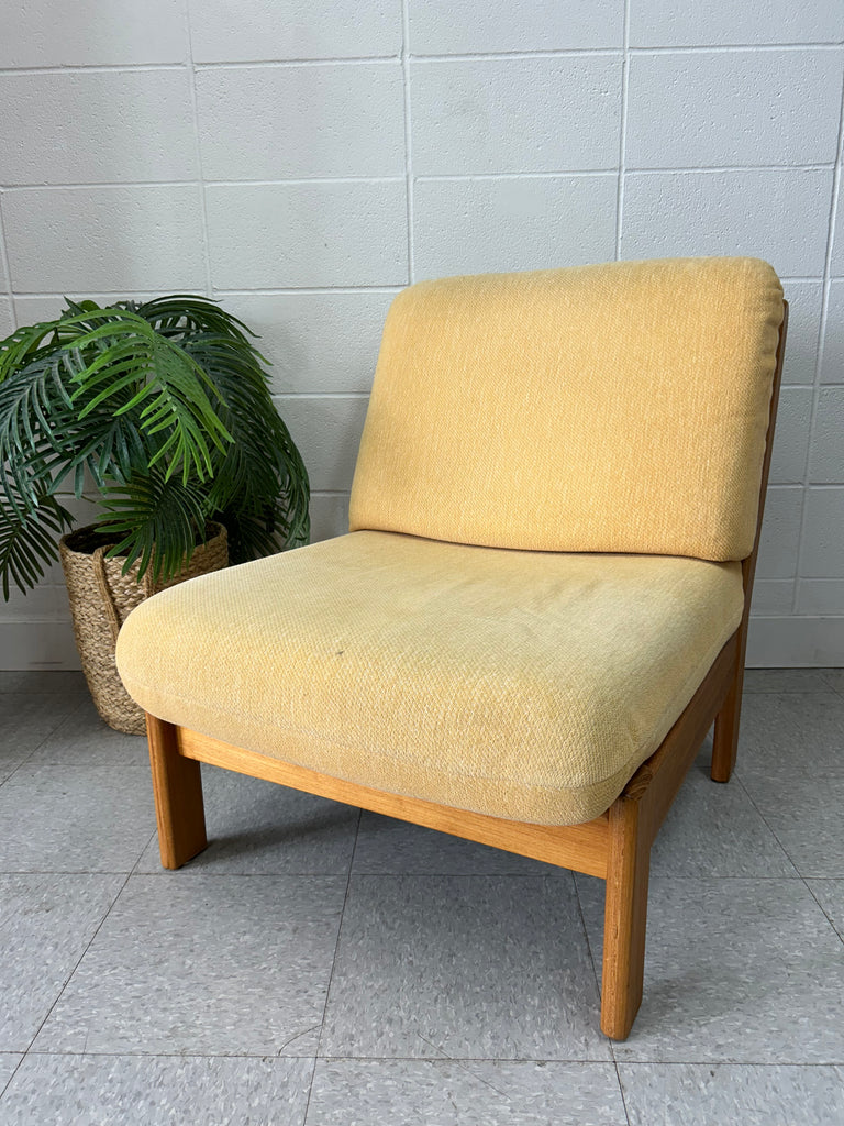 Teak chair pair