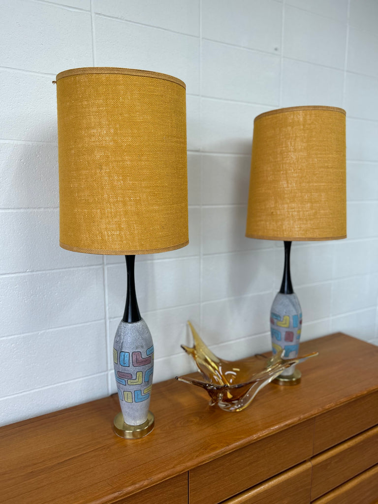 Ceramic lamp pair