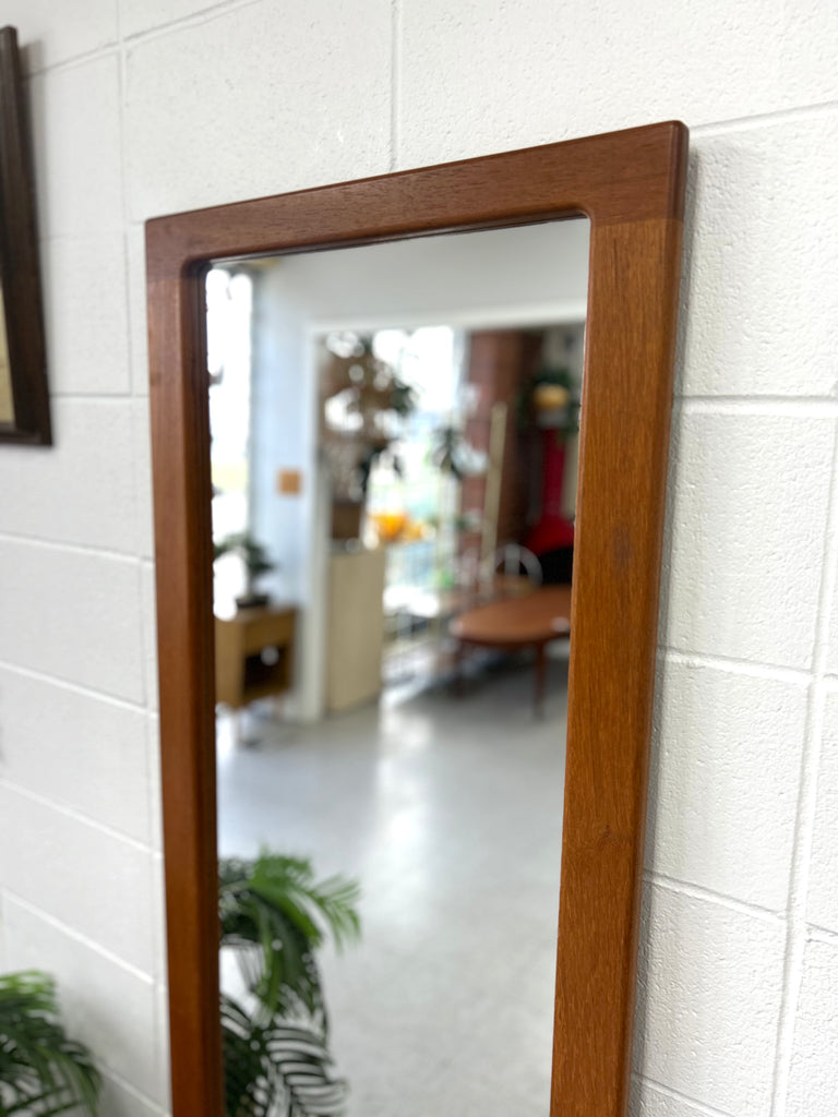 Solid teak mirror