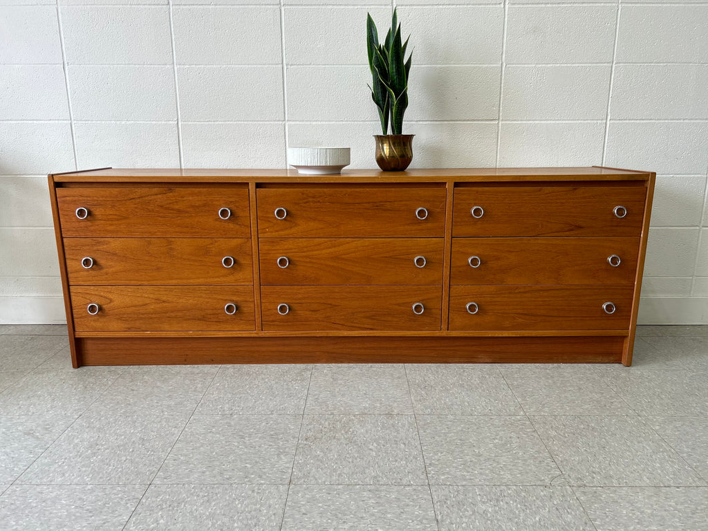 Teak & Chrome dresser