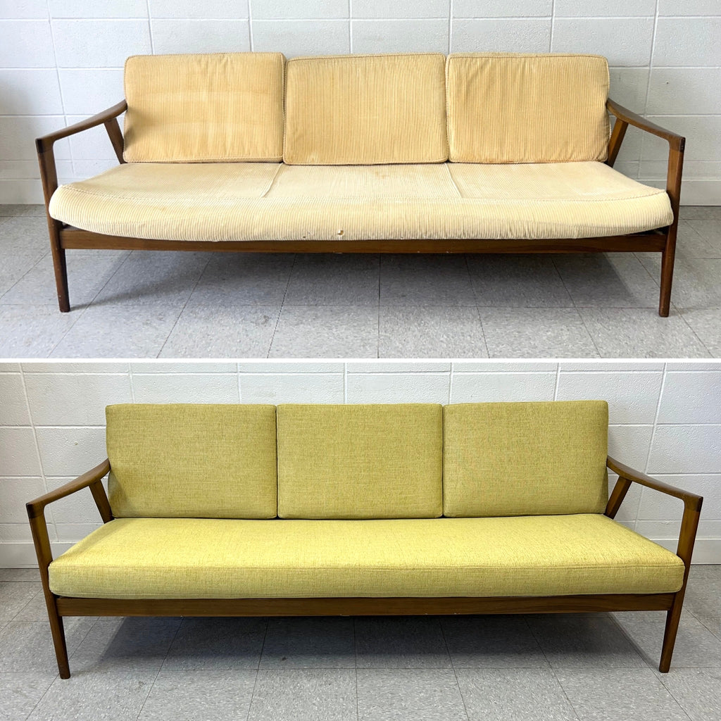 German walnut couch- restored