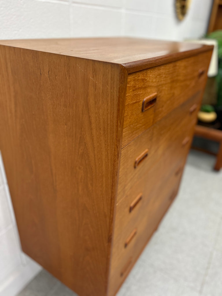 Teak highboy dresser