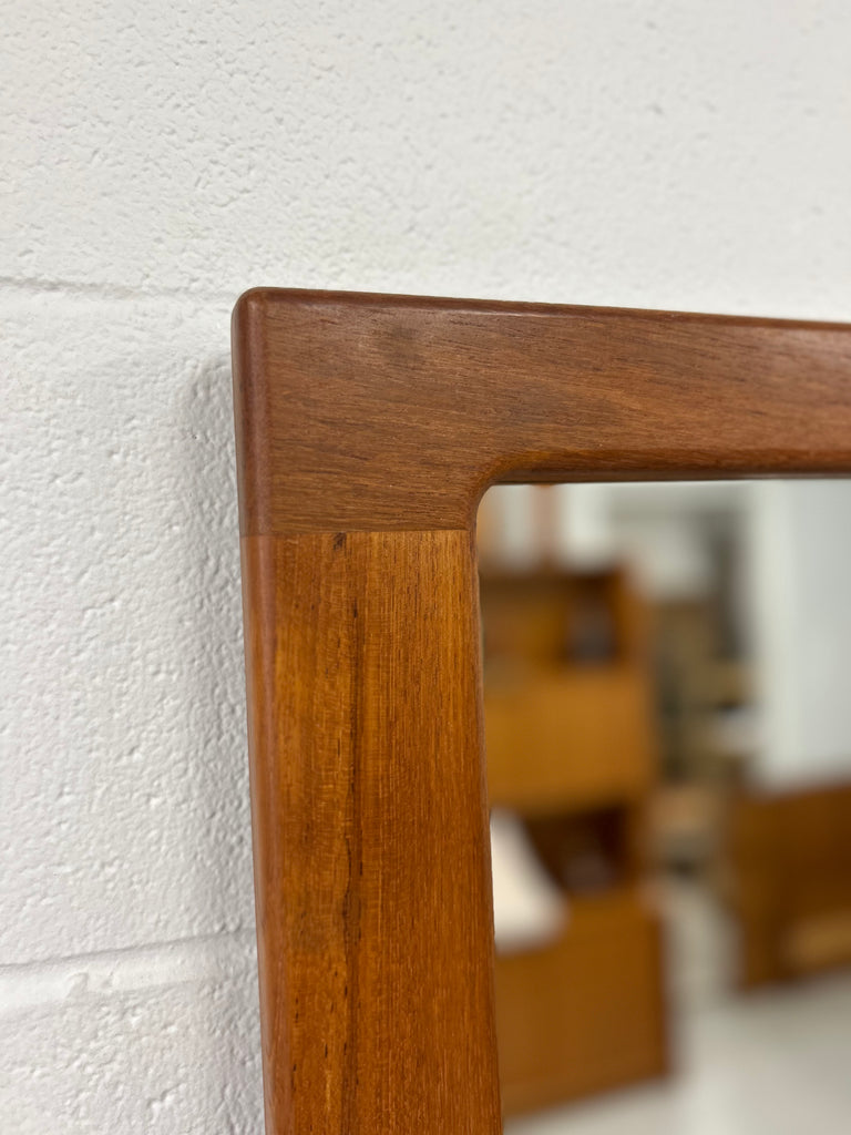 Solid teak mirror