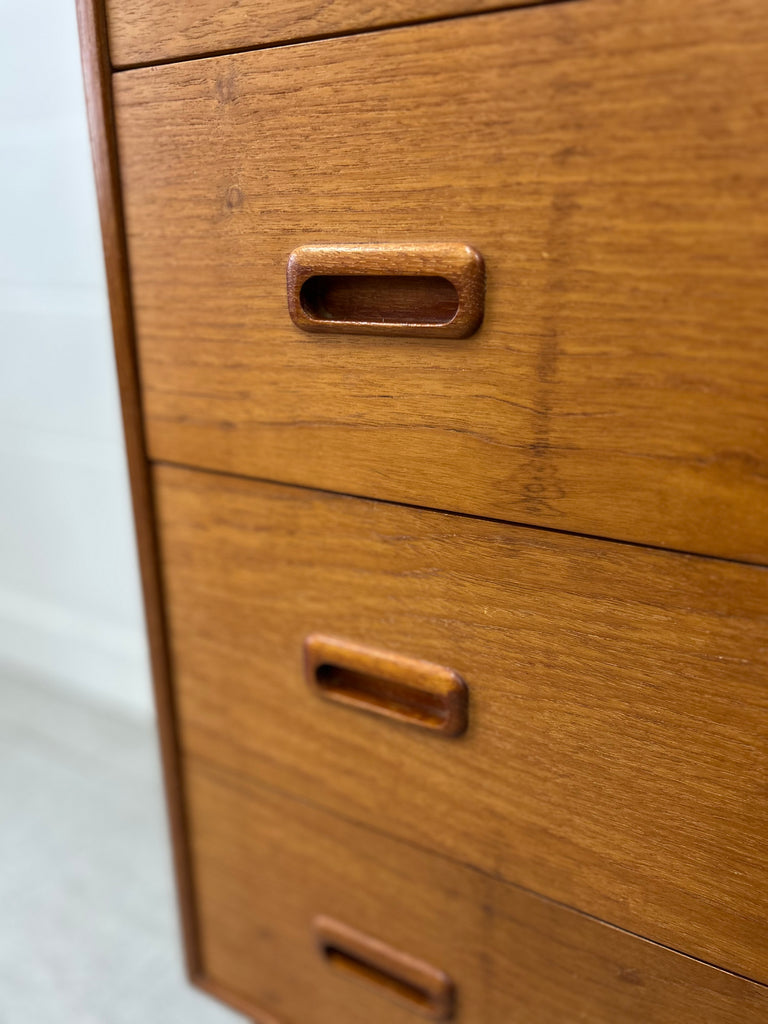 Teak highboy dresser