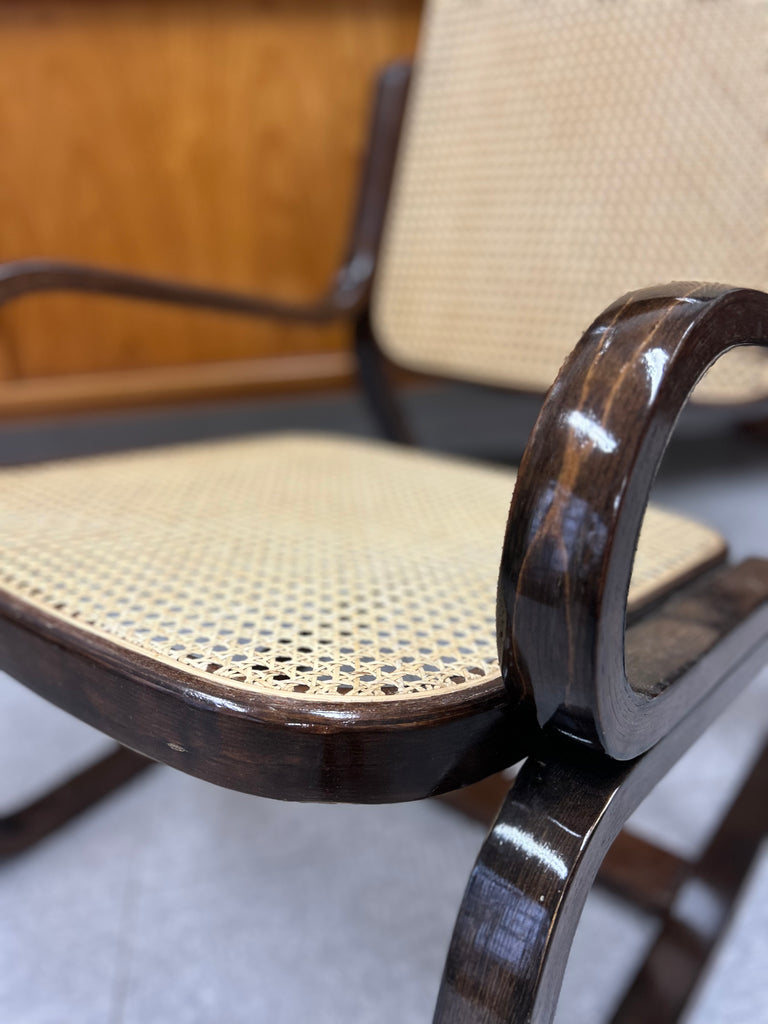 Cane bentwood lounge chair