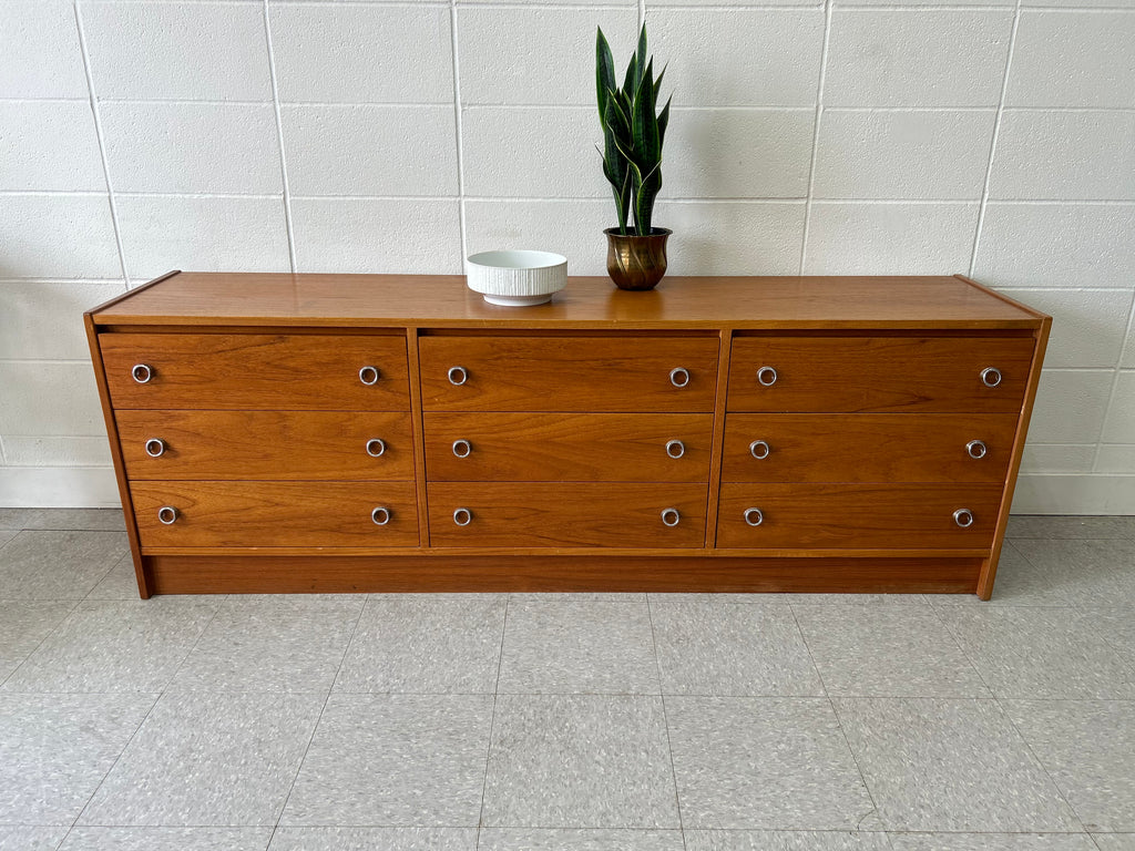 Teak & Chrome dresser