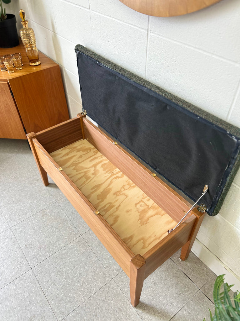 Teak storage bench