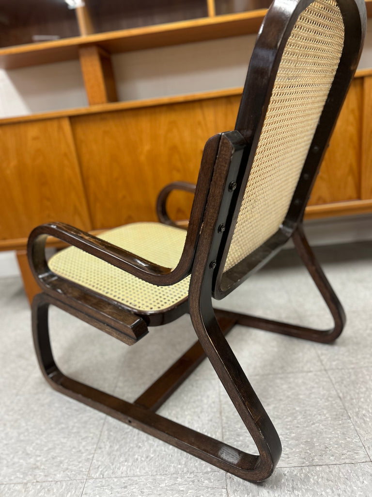 Cane bentwood lounge chair