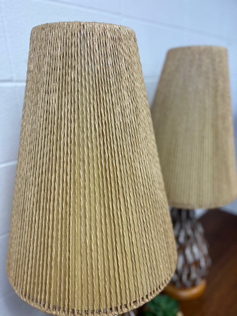 Huge ceramic lamp pair