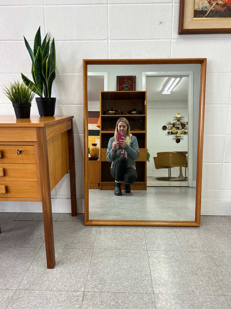 Large teak mirror