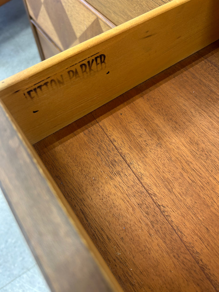 Walnut 6 drawer dresser