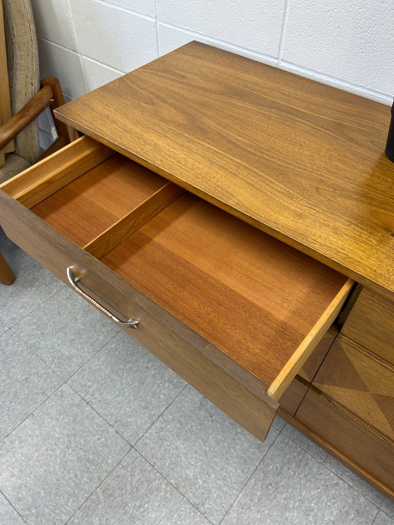 Walnut 6 drawer dresser