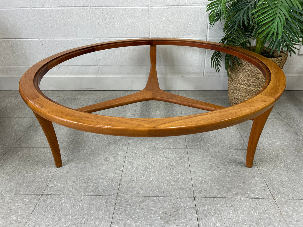 Teak and glass coffee table