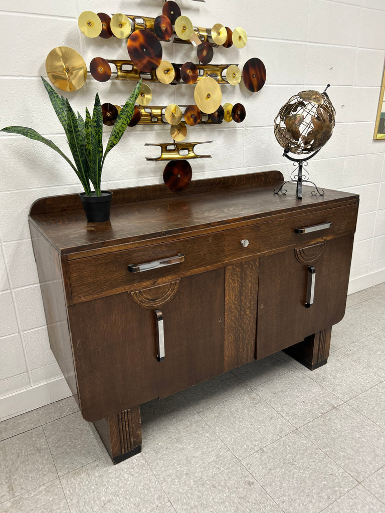 Art Deco oak sideboard