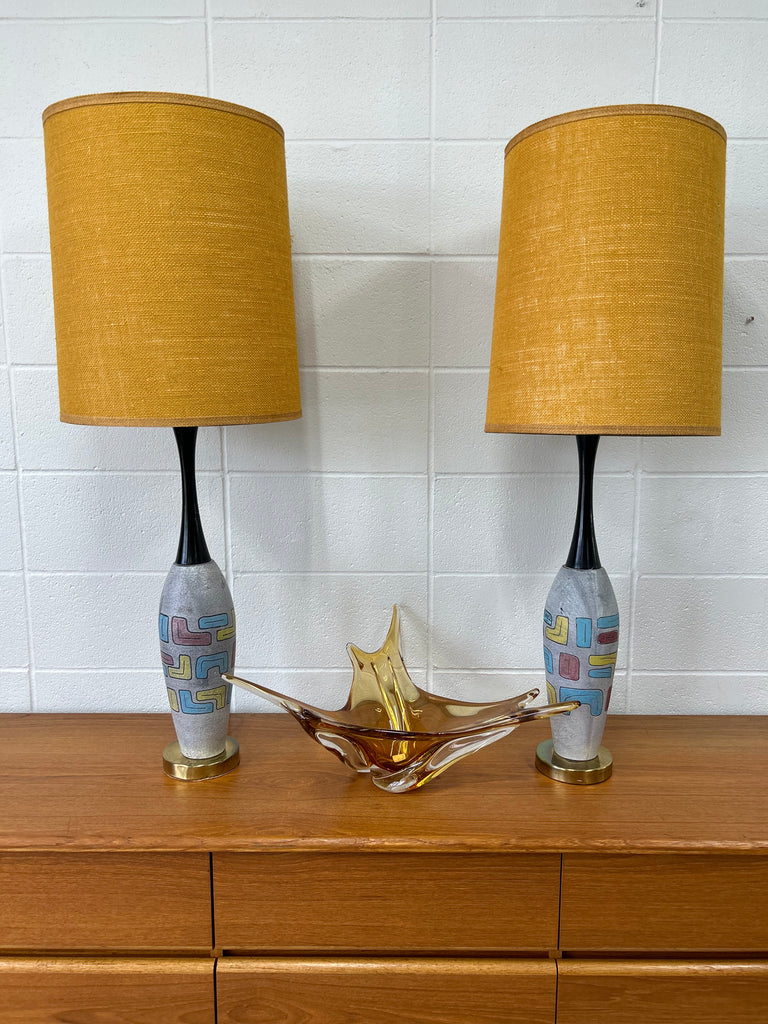 Ceramic lamp pair