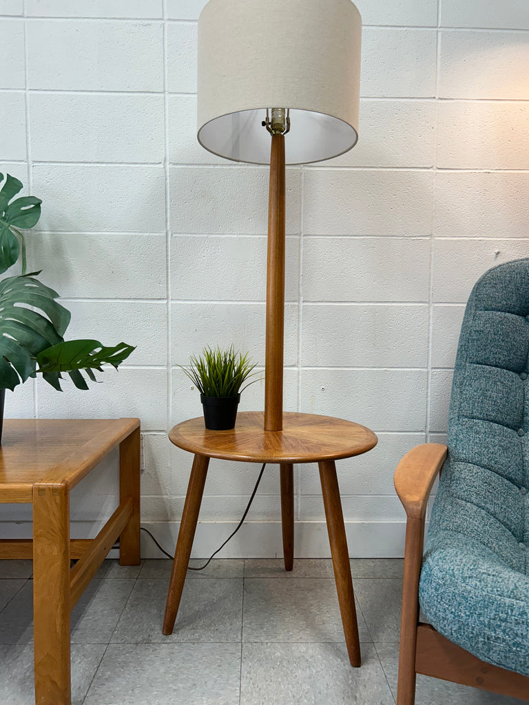 Teak table lamp