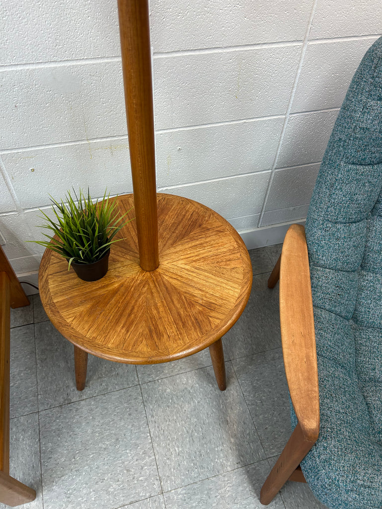 Teak table lamp