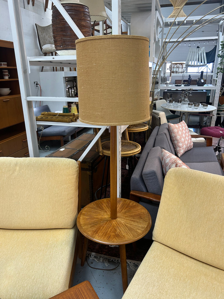 Teak table lamp
