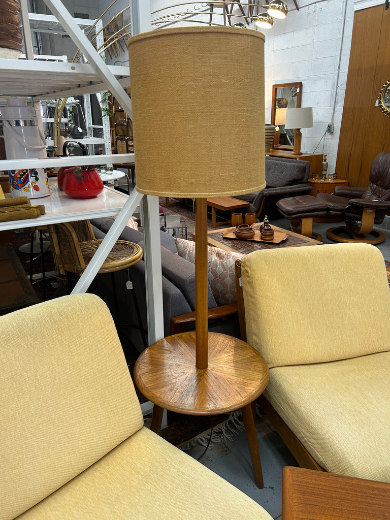 Teak table lamp