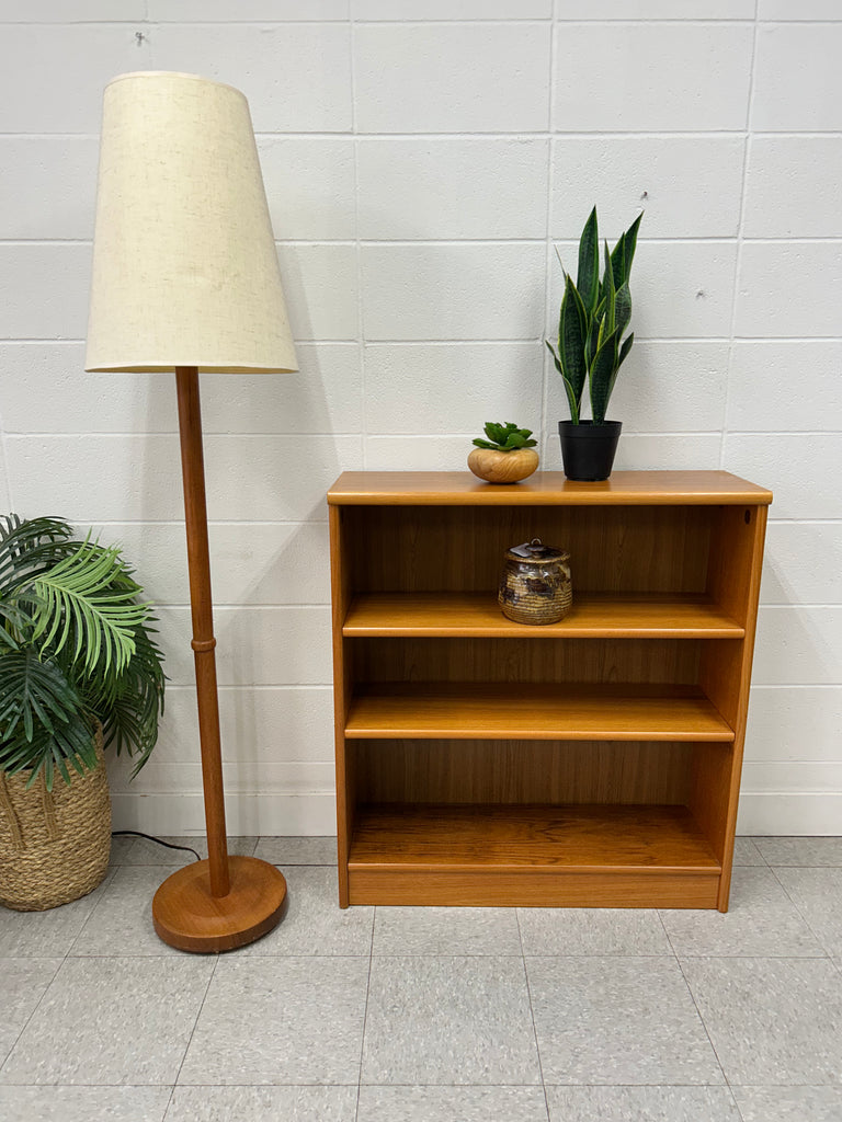 Teak floor lamp