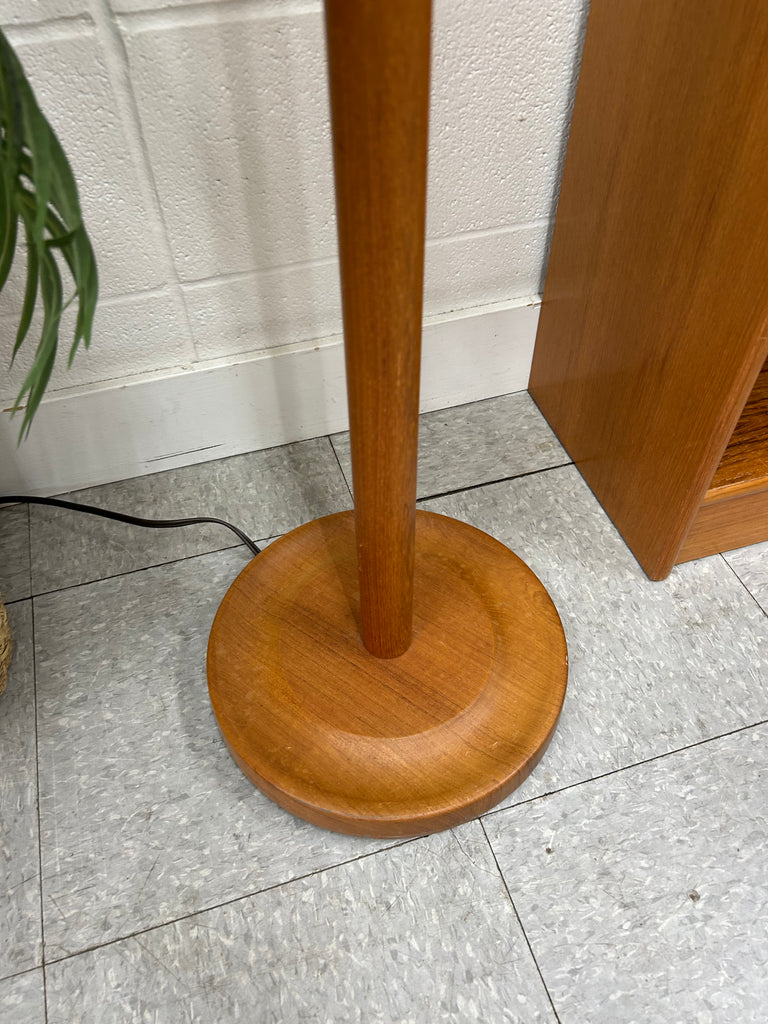 Teak floor lamp