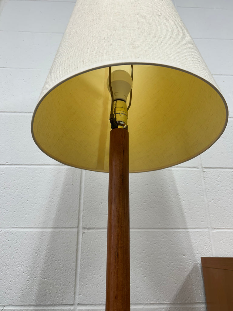 Teak floor lamp