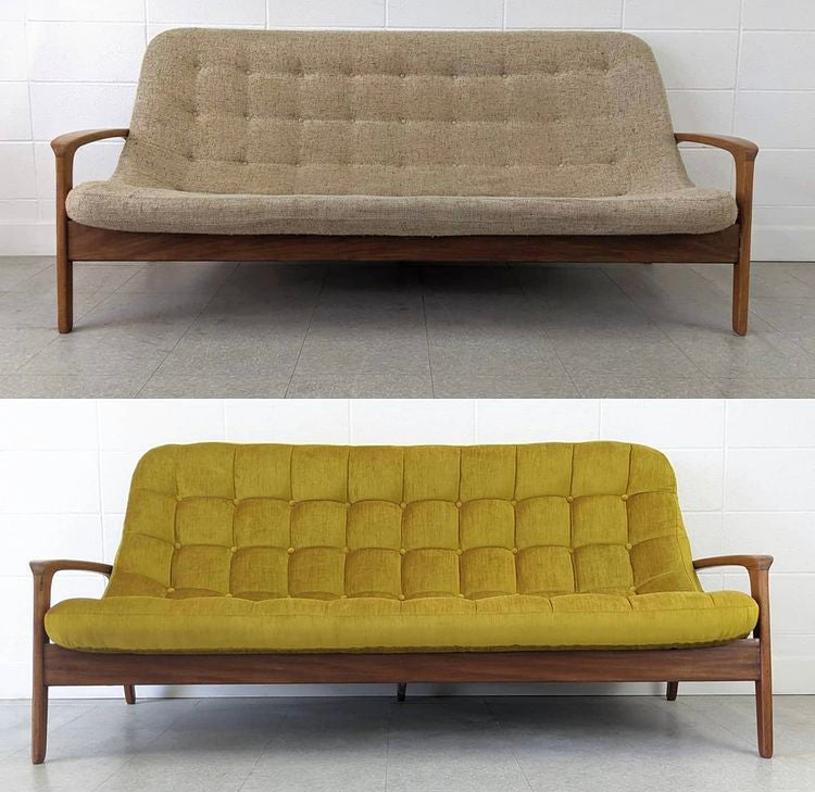 R. Huber teak couch- for restoration