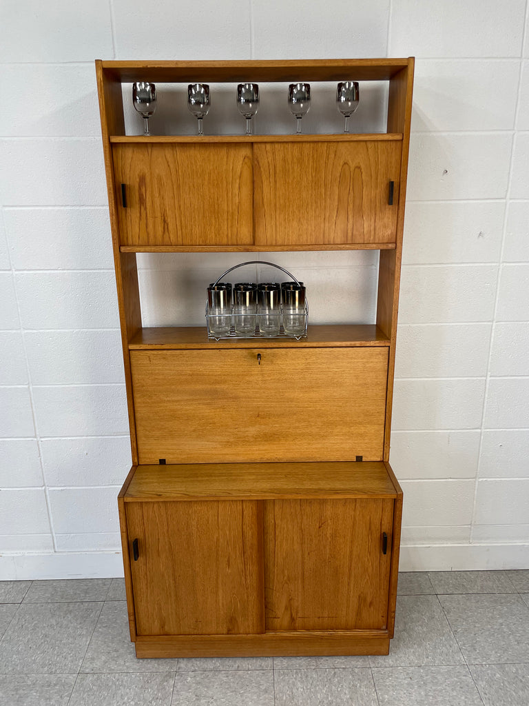 Teak bar cabinet / secretary