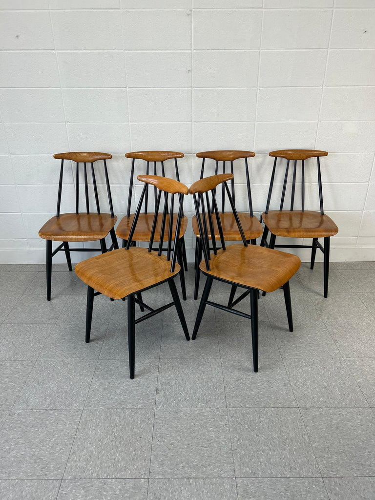 Norwegian teak chair set (6)