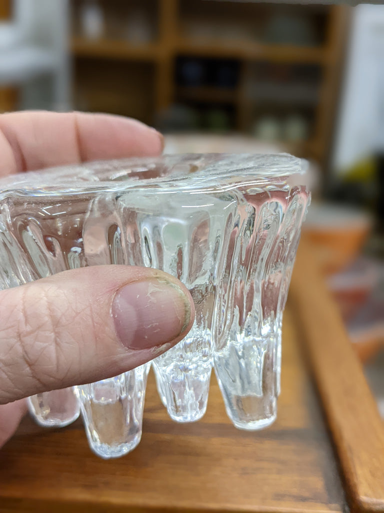 Norway crystal candle holder pair